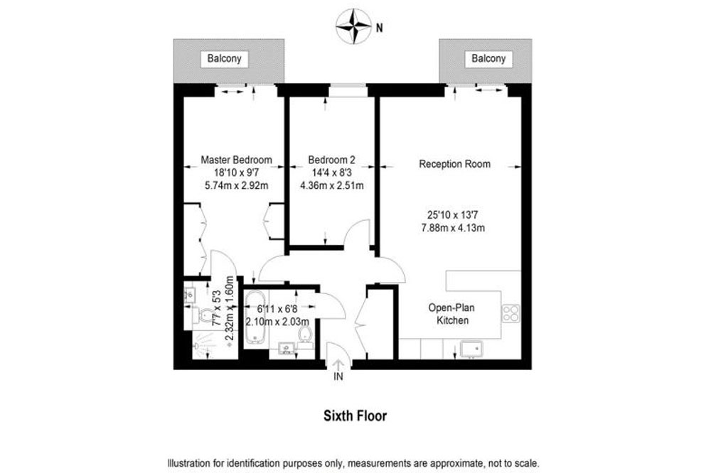 Two Bedroom Apartment - Floor Plan 