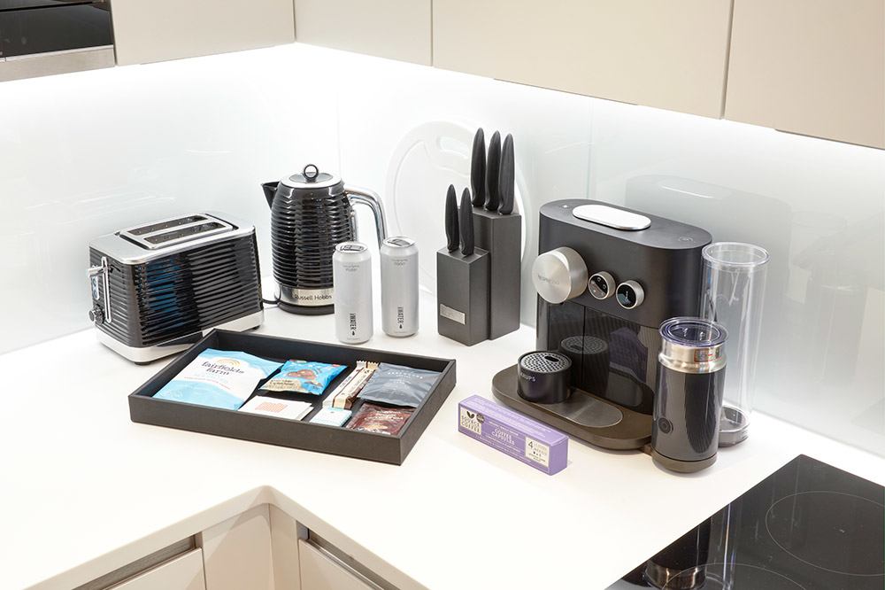 Kitchen amenities (Coffee machines in Premium Category Apartments)